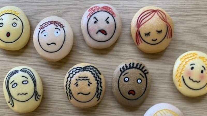 Faces painted onto stones