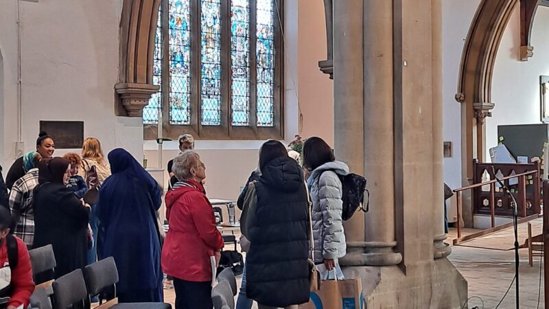 Image of RAK service users talking to health and wellbeing organisations