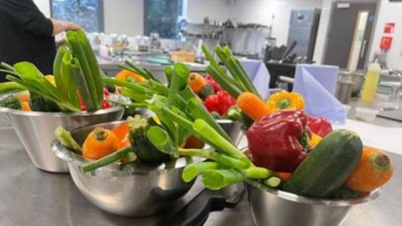 Veg ready for Merton Cook Smart session